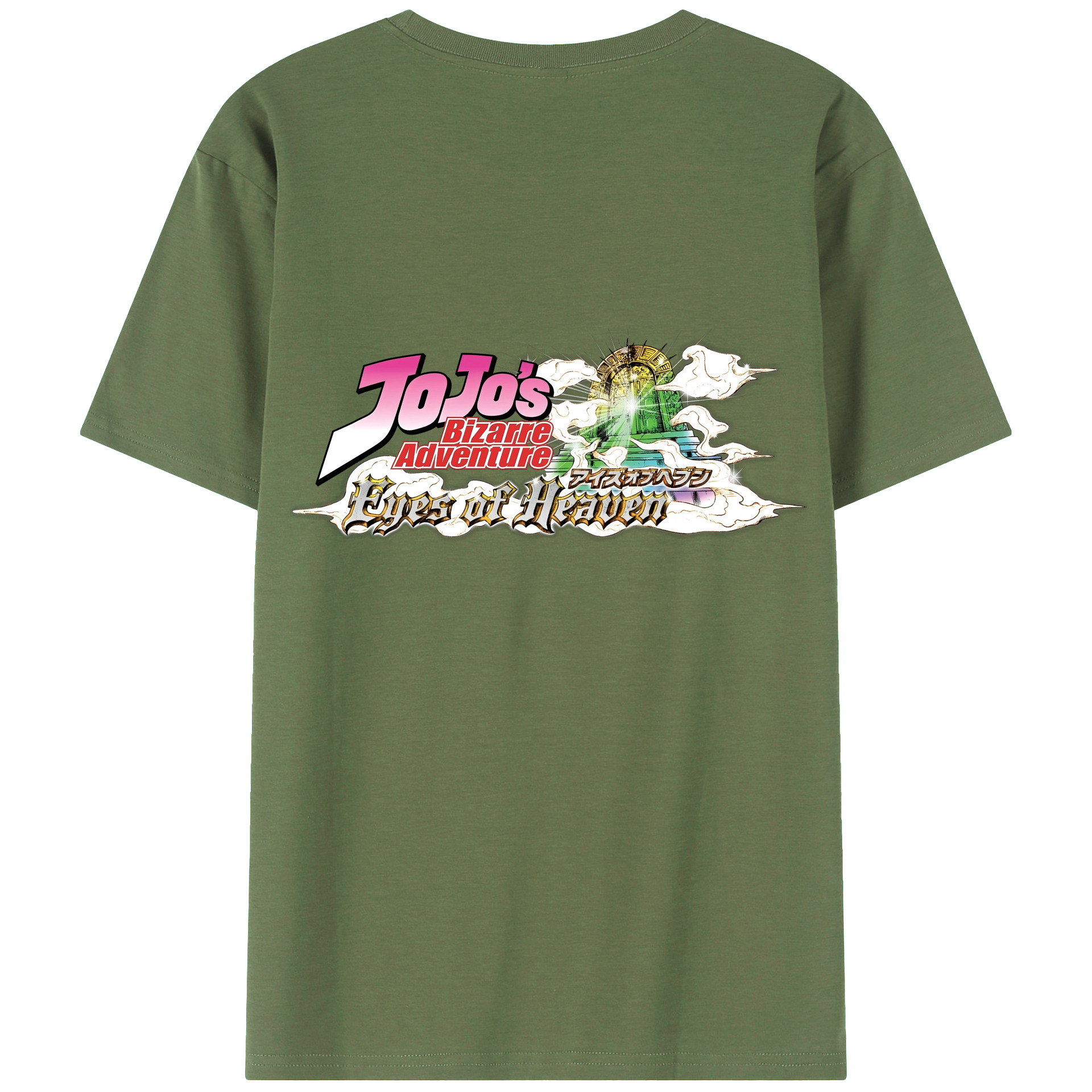 （画像用） ジョジョの奇妙な冒険 JoJo's Bizarre Adventure 綿100％ メンズ半袖Tシャツ（バックプリント） 通気性